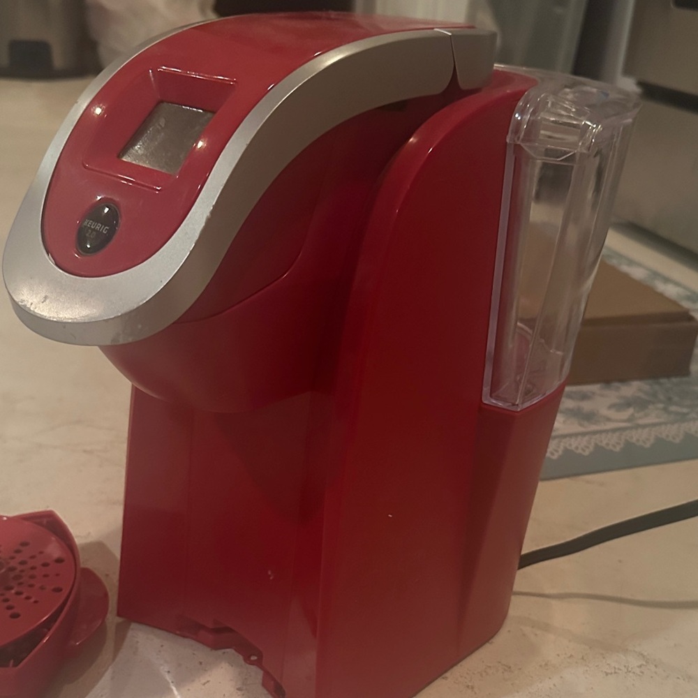 Keurig Red and Silver Coffee Maker